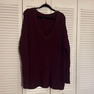 Rue 21 plus size knit maroon sweater